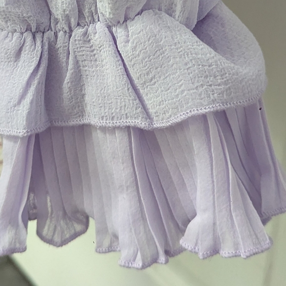 Strut and bone los Angeles lavender long sleeve ruffle shirt - Picture 7 of 7